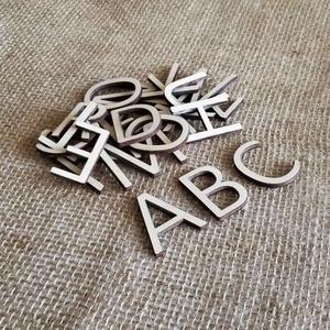 Ensembles d'alphabet en MDF découpés au laser, écologiques, motifs personnalisés, thème antique, collection artisanale haut de gamme pour activités d'enfants - Product Image 2