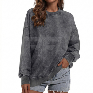 Nouveau sweat à capuche personnalisé en toile polyester/coton unie, respirant et écologique, pour femme, service OEM, hiver - Product Image 1