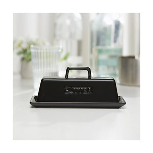 Black Metal Butter Dish Stylish Butter <b>Storage</b> <b>Container</b> Used For Enhancing Modern <b>Kitchen</b> Decor And Daily <b>Kitchen</b> <b>Storage</b> Use - Product Image 2
