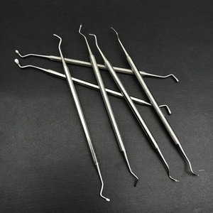 BAFA SURGICAL INSTRUMENTS Juego de 6 Excavadores Dentales con 6 Cucharas Restauradoras y Palillos para Blanqueamiento Dental, Agarre Ergonómico Manual - Product Image 1