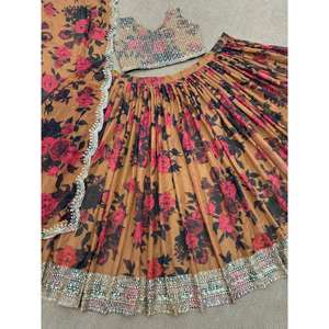 Designer Party Wear Lehenga Choli avec impression numérique Taille 2XL - Product Image 3