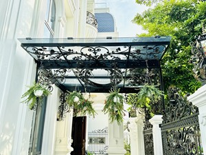European Iron <b>Canopy</b> With Floral Pattern For Villa Entryway Outdoor Decorative Metal <b>Roof</b> Cover - Product Image 5