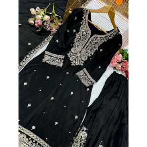 Hermoso conjunto de Dupatta de diseñador y parte superior para mujer para fiestas para ocasiones formales e informales - Product Image 3