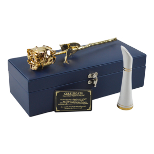 Rosa Natural de Alta Calidad en Oro de 24k con Base de Latón Dorado, Ideal para Regalo de Aniversario de Bodas, Diseño para Parejas - Product Image 3