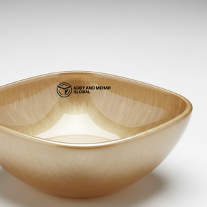 ชามเสิร์ฟตกแต่งสีทองหรูหรา – ชามสลัดเคลือบโลหะทันสมัยสำหรับโต๊ะอาหาร ห้องครัว และตกแต่งบ้าน - Product Image 3