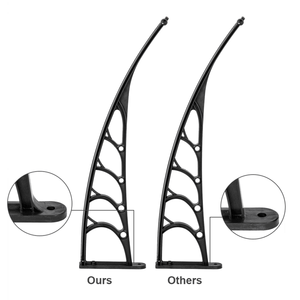 HT 200 X 100 Tettoia Nera per Porte e Finestre, Protezione da Pioggia e Sole per Uso Domestico - Product Image 6