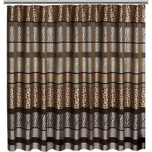 Set di 12 Pezzi per Tenda Doccia con Stampa Animalier Safari e 12 Ganci, Design Lussuoso Stile Southwest - Product Image 6