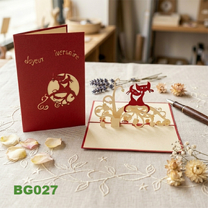 Tarjetas de Felicitación Vietnamitas Tradicionales Hechas a Mano, Pop-up 3D, con Barnizado Mate, Impresión Tipográfica, Recuerdos de Papel - Product Image 2