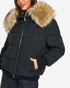 Manteau d'hiver confortable pour femme, parka en velours, veste 2023 en duvet de canard long 90% blanc, standard, tricotée, sérigraphiée, à capuche - Product Image 1