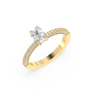 Anillos de compromiso solitarios REYES de plata de ley 925 con moissanita de 1.29 quilates para mujer, joyería fina de lujo con certificación GRA - Product Image 6