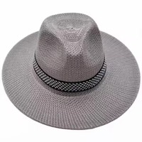Sombrero de Paja de Ala Ancha, Protección Solar, Color Sólido, Ligero, Transpirable, para Playa, Vacaciones de Verano, Nuevo
