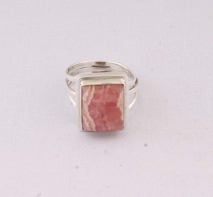 Wholesale Classic Natural Rhodochrosite 925 Sterling <b>Silver</b> Square Gemstone Multi Split Band Party <b>Statement</b> <b>Ring</b> Supplier - Product Image 2