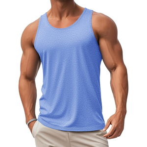 Camiseta sin mangas urbana para hombre, tejido ligero y transpirable, tacto suave, movimiento fluido, corte limpio, textura fresca, elasticidad cómoda, uso diario, estilo moderno, resistente. - Product Image 1