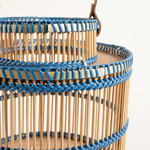 Linterna decorativa de bambú ecológica de alta calidad con asa de cuero, iluminación decorativa hecha por artesanos vietnamitas - Product Image 2