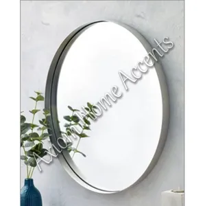 Elegante Espejo de Pared Ovalado de Hierro para Baños y Salas de Estar Modernas, Diseño Decorativo Minimalista con Estilo Versátil - Product Image 2