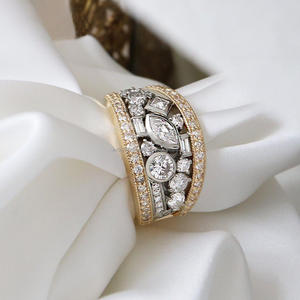 IGI/GIA Lab Grown Emerald Cut Diamond Vintage 14k Yellow Gold Wedding/Bague de fiançailles Unisex Fine Rings for Perfect Anniversary - Product Image 2