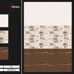 Carreaux muraux en céramique modernes à haute brillance 30x60 cm (12x24 pouces) – Revêtement mural décoratif pour salles de bain et cuisines élégantes - Product Image 1