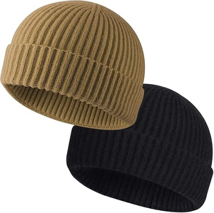 Unisex knit beanie hat 100% acrylic <b>winter</b> <b>cap</b> Cuffed beanie with pom pom Casual style gray beanie - Product Image 4