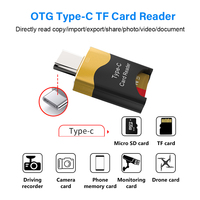Lector de tarjetas TF USB tipo C de aleación de aluminio, adaptador USB 3,0 OTG para ordenador portátil, cámara de teléfono móvil, nuevo, 2 uds.