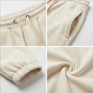 Pantalones de chándal de pierna recta de cintura alta personalizados para hombre, pantalones de chándal para correr, pantalones de chándal de lana de algodón pesado - Product Image 4