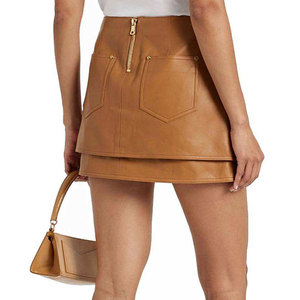 Fabricante profesional de faldas de cuero para mujer, 100% algodón, cintura alta, en venta. - Product Image 2