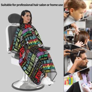 Capa de Peluquería Desechable Resistente para Salón, con Estampado de Tipografía Jesús, Impermeable, Ajustable - Product Image 5