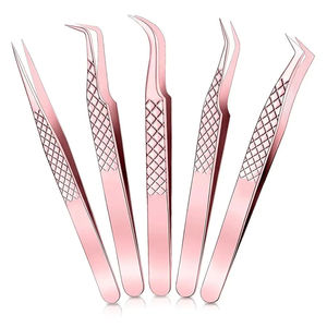 ชุดแหนบต่อขนตา DANTRIC IMPLANTS ทำจากสแตนเลสสตีลคุณภาพสูง สีโรสโกลด์ ปลายเรียบ ทนทาน ขนาด 10 มม. เหมาะสำหรับร้านเสริมสวย ใช้แต่งหน้า เป็นของขวัญ - Product Image 1