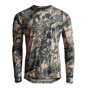 เสื้อยืดแขนยาวลายพรางสำหรับผู้ชาย แห้งเร็ว เหมาะสำหรับการล่าสัตว์และการใช้งานทางยุทธวิธี - Product Image 1