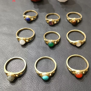 Anillos de dedo de latón de diseñador hechos a mano, joyería de boda india bohemia de moda para cristianos, para compromisos - Product Image 1