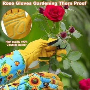 High Performance Synthetic Leather Amara <b>Long</b> Cuff Gardening <b>Gloves</b> Durability Hand Protection Work <b>Gloves</b> for Women - Product Image 6