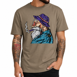 Oversized cotton <b>graphic</b> <b>tee</b> Custom printed streetwear shirt <b>Plus</b> <b>size</b> men's casual top 100% cotton oversized tshirt - Product Image 3