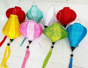 Factory Direct Premium Silk Lanterns Vietnam <b>Bamboo</b> Frame Silk Lanterns Decorative Silk Lanterns For Restaurant Hotel - Product Image 5