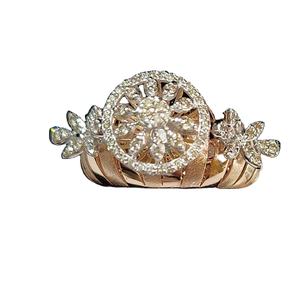 แหวนเพชรรูปค็อกเทลสีโรสโกลด์14K 0.56ct สีทองสดใสสำหรับสุภาพสตรีที่สง่างามดีไซน์ทันสมัย - Product Image 2