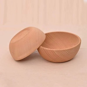 Juego de Tazones de Madera Artesanal, Diseño Clásico, Ecológico, Duradero, No Tóxico, Personalizable, para Uso Doméstico, Fiestas, Ensaladas - Product Image 3