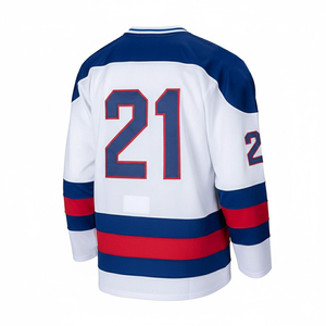 Maillots de hockey sur glace personnalisés en gros pour hommes – Uniformes d'équipe imprimés, respirants en maille, antibactériens, pour l'entraînement estival - Product Image 2