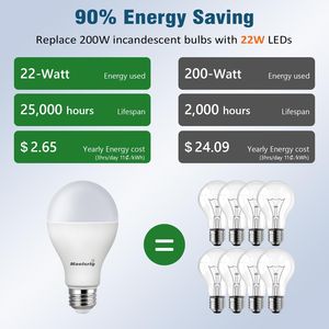 Lampadina LED da 200 Watt Equivalente a A21 22W, 3000 Lumen, Luce Diurna 5000K, Non Dimmerabile, Attacco Medio E26 - Product Image 2