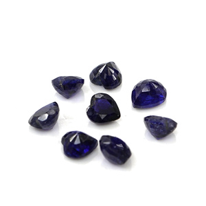 Saphir bleu naturel de Bangkok, taille cœur calibrée 4,5 mm, pierre précieuse de saphir bleu naturel à facettes pour la fabrication de bijoux - Product Image 3
