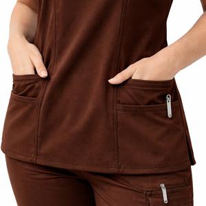 Ensemble d'uniformes médicaux tendance en jersey de coton unisexe avec logo personnalisé OEM, tenue d'hôpital pour médecins et infirmières, deux pièces, qualité export - Product Image 3