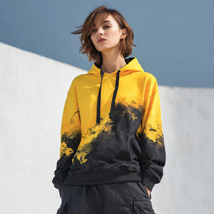 Sudadera con capucha OEM con cremallera y hombros caídos, estilo urbano de invierno, para mujer, 100% algodón poliéster, holgada - Product Image 6