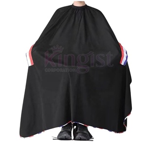 Cape de coiffure en polyester imperméable unisexe professionnelle de qualité salon pour la coupe de cheveux - Product Image 1