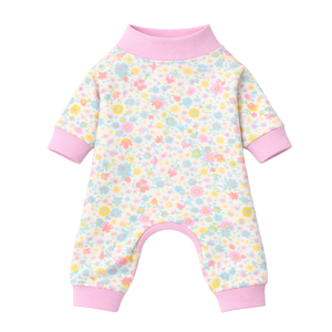 Dog <b>Pajamas</b> <b>Onesie</b> Meadows Floral Print Soft Stretch Pet Sleepwear Cozy Breathable All Season Nightwear For Small Medium Dogs - Product Image 5