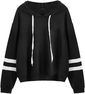 Sudadera con Capucha y Mangas a Rayas, Ropa Deportiva Personalizada al por Mayor, OEM ODM, Sudadera Informal Premium con Logotipo Personalizado, Sudadera de Primera Calidad - Product Image 2