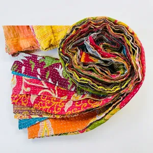 Wholesale Printed Washable Cotton <b>Fabric</b> Scrap <b>Strips</b> Bundle Patchwork Sewing Weaving Rug DIY Crafts Home Decor Textile Art - Product Image 3