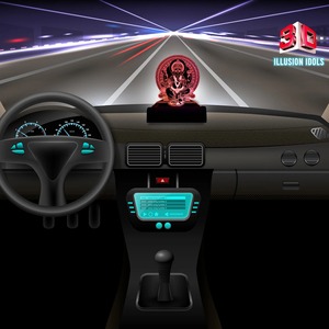 Lampe décorative LED 3D Illusion Ganesh Murti pour tableau de bord de voiture, alimentée par USB, la plus vendue, disponible à la vente - Product Image 6