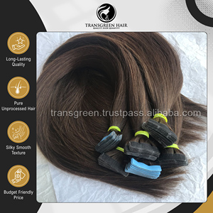 Muy Solicitado, Cabello Virgen 100% Natural de Templo, Grado Virgen, Sin Colorante # Extensiones de Cabello Humano Liso en 4 Tiras a un Precio Excepcional - Product Image 6
