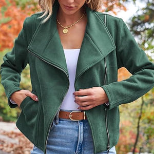 Veste en daim pour femme sur mesure, finition douce tendance, mode hiver, fabricant OEM - Product Image 5