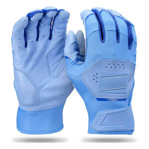Gants de baseball en cuir bleu respirants avec fermeture auto-agrippante pour l'entraînement, unisexes, pour adultes, gants de softball, prix compétitif - Product Image 1