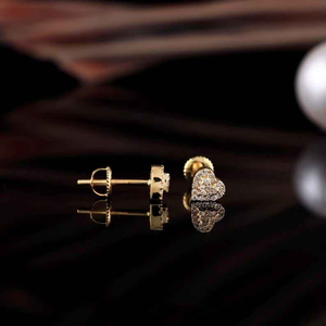 Pendientes de Corazón de Plata 925 con Moissanita de Lujo, Tono Dorado, con Incrustaciones de Circonitas, Brillantes y Elegantes, Regalo de Joyería para Mujer - Product Image 6