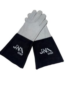 Gants de soudage TIG en cuir de vachette longs, isolés et anti-brûlure pour barbecue, cheminée et soudeur MIG - Product Image 4