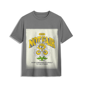 Camiseta de Hombre, Estilo Hip Hop, 220G, Mezcla de Algodón y Poliéster, Cuello Redondo, Logotipo Personalizado, Impresión Serigráfica, Corte Regular, Estampado de Leopardo, Ho Chi Minh City - Product Image 4
